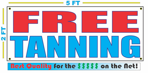 Free tanning banner sign - tanning,